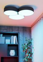 Eglo Led plafonnière Barbano-Z 3-lichts - zwart 900853 - thumbnail