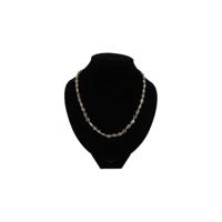 Labradoriet collier ovaal - 48 cm - groen - 48 cm - thumbnail