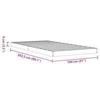 Bedframe massief grenenhout wasbruin 100x200 cm - thumbnail