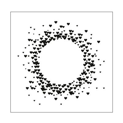 Mundart Stempel • embossing sjabloon harten krans