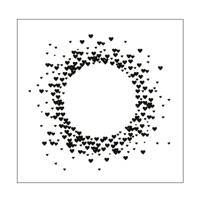 Mundart Stempel • embossing sjabloon harten krans - thumbnail