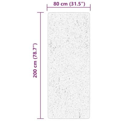 VidaXL Vloerkleed huarte laagpolig zacht wasbaar 80x200 cm blauw