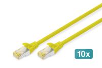 Digitus DK-1644-A-010-Y-10 RJ45 Netwerkkabel, patchkabel CAT 6A S/FTP 1.00 m Geel 1 stuk(s) - thumbnail