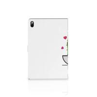 Samsung Galaxy Tab S7 FE | S7+ | S8+ Hippe Tablet Hoes Cactus Glad - thumbnail