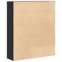 Boekenkast 89x24x101,5 cm bewerkt hout zwart eikenkleurig - thumbnail