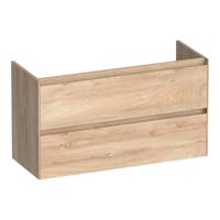 Brauer Inspire - Onderkast Ondiep - 100 cm - met 2 Softclose Lades Greeploos en 1 Sifon Uitsparing - Forest Wheat - thumbnail