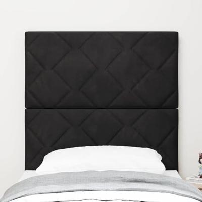 LED Hoofdbord met Diamantblokontwerp in het Zwart - 80 cm - Velvet - thumbnail