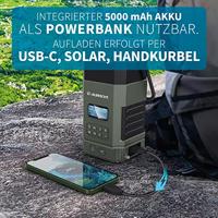 Albrecht DR114 Outdoorradio DAB+, VHF (FM) Noodradio, USB, Bluetooth Incl. lantaarn, Handslinger, Acculaadfunctie, Zonnepaneel, Oplaadbaar, Spatwaterbestendig, - thumbnail