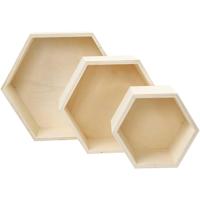 Creativ Company hexagonale showdoos, 3st. - thumbnail