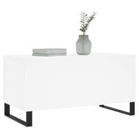 Salontafel 90x44,5x45 cm bewerkt hout wit - thumbnail