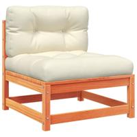 6-delige Loungeset met kussens massief grenenhout wasbruin - thumbnail