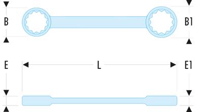 Facom lange verdiepte ringsleutels 15° gebogen 1/4x5/16 - 57L.1/4x5/16 Facom lange verdiepte ringsleutels 15° gebogen 1/4x5/16 - 57L.1/4x5/16