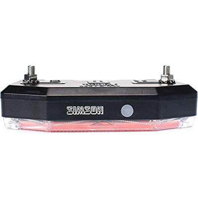 Simson batterij bagagedrager achterlicht tunnel 3 led auto