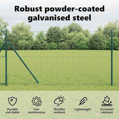 VidaXL Afrasteringspaal 7 pcs groen staal VidaXL Afrasteringspaal 7 pcs groen staal