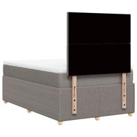 Boxspring met matras stof taupe 120x190 cm - thumbnail