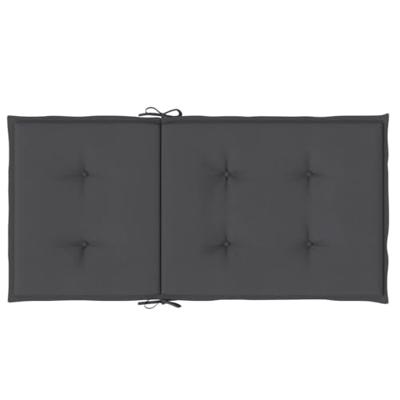 VidaXL Stoelkussens 6 st lage rug 100x50x4 cm stof gemêleerd antraciet