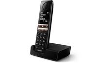 Philips D4701B/34-2 draadloze vaste telefoon, 16 uur gesprekstijd, achtergrondverlichting, HQ-geluid, handsfree, beller-ID, Agenda 50 namen en nummer, zwart (compatibel: ES, IT, FR) - thumbnail