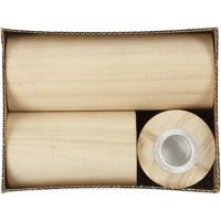 Creativ Company Kandelaars, h: 14,5+9+6,5 cm, gatgrootte 2,3 cm, 3 stuk/ 1 doos - thumbnail