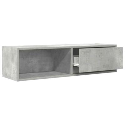 Tv-meubel 100x31x25,5 cm bewerkt hout betongrijs Tv-meubel 100x31x25,5 cm bewerkt hout betongrijs
