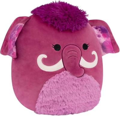 Squishmallows knuffel Magdalena de magenta wolharige mammoet - 30 cm