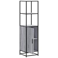 Hoge kast 35,5x35x139 cm bewerkt hout en metaal grijs sonoma - thumbnail