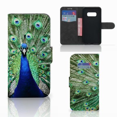 Samsung Galaxy S10e Telefoonhoesje met Pasjes Pauw Samsung Galaxy S10e Telefoonhoesje met Pasjes Pauw