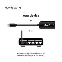 Club 3D USB-C 3.2 Gen1 > RJ-45 2.5Gbps adapter - thumbnail