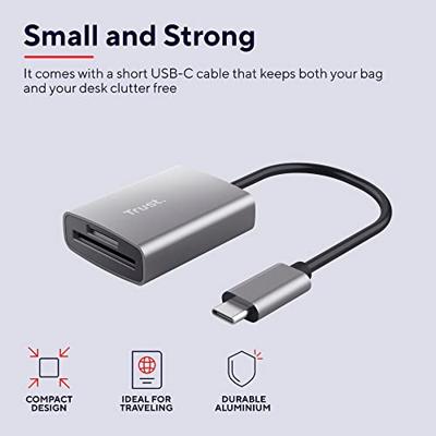 Trust Dalyx Snelle USB-kaartlezer van aluminium - thumbnail