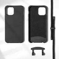 Høyde - iPhone 13 Mini - Telefoonhoes met koord - Zwart - thumbnail