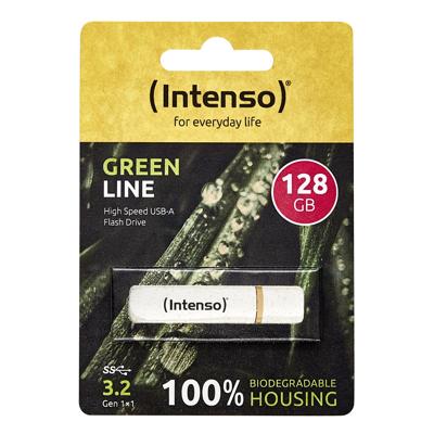 Intenso Green Line USB-stick 128 GB Beige, Bruin 3540491 USB-A 3.2 Gen 1