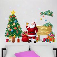Kerstboom Santa Claus woonkamer slaapkamer verwisselbare muur sticker Decoretion - thumbnail