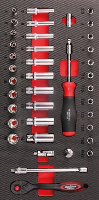 Bikeservice module-inlay "steckschlüssel" moduleinl bst stkschlein 1/4" 39tlg