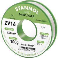 Stannol ZV16 Soldeertin, loodvrij Loodvrij Sn99,3Cu0,7 REL0 100 g 1 mm - thumbnail