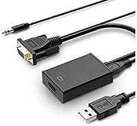 Gembird A-VGA-HDMI-01 video kabel adapter 0,15 m HDMI Type A (Standaard) VGA (D-Sub) Zwart - thumbnail