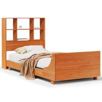 Bedframe zonder matras massief grenenhout wasbruin 100x200 cm - thumbnail