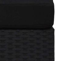 2-delige Loungeset poly rattan zwart - thumbnail