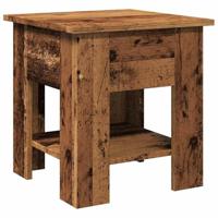 Salontafel 40x40x42 cm bewerkt hout oud houtkleurig - thumbnail