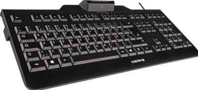 CHERRY KC 1000 SC toetsenbord Universeel USB AZERTY Belgisch Zwart