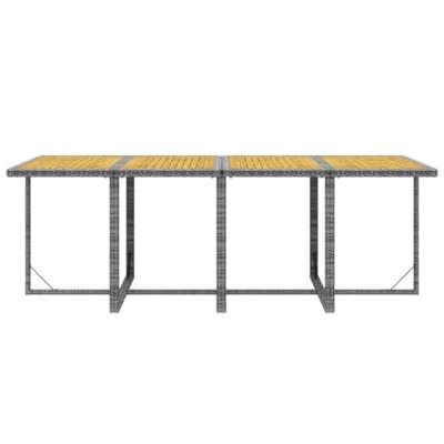 9-delige Tuinset met kussens poly rattan grijs