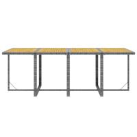 9-delige Tuinset met kussens poly rattan grijs - thumbnail