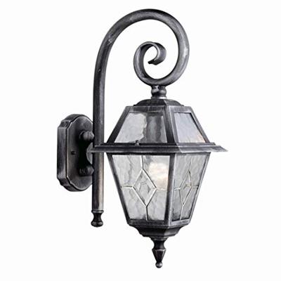 Searchlight Klassieke muurlampGenoa Curl zwart zilver - 1515