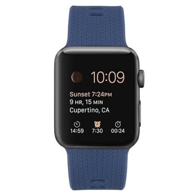 Siliconen bandje met motief - Navy - Geschikt voor Apple Watch 38mm / 40mm / 41mm / 42mm
