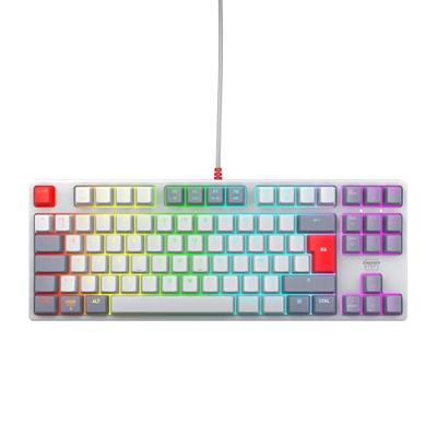 Cherry - XTRFY K4V2 RGB TKL RETRO Tastiera da gioco meccanica - Illuminazione RGB - Nero - MX2A Rosso