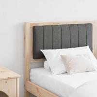 Gestoffeerd hoofdbord Bruin 160 cm Massief pijnhout en stof - thumbnail