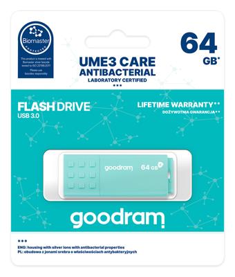 Goodram UME3 USB flash drive 64 GB USB Type-A 3.2 Gen 1 (3.1 Gen 1) Turkoois