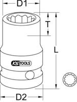 KS Tools 5150922 515.0922 Kracht-dopsleutelinzet - thumbnail