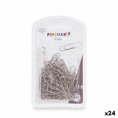 Clip Pincello Zilverkleurig Metaal Medium (24 Stuks)