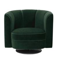 Dutchbone Draaibare Fauteuil 'Flower', kleur Groen - thumbnail
