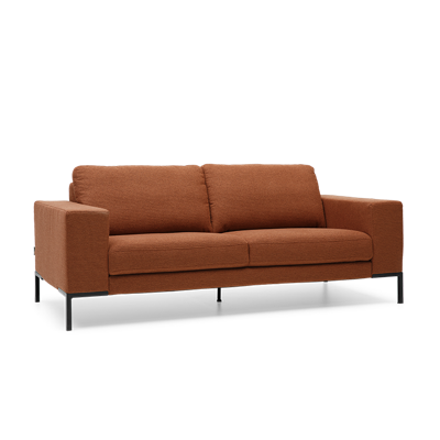 Relaxbank 2,5-Zits T-505 A Donkeroranje Stof