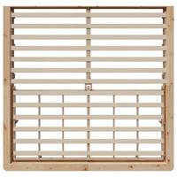 Bedframe met opslag Bruin 200 x 200 cm Grenenhout - thumbnail